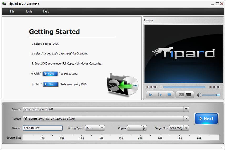 Clonador de DVD Tipard