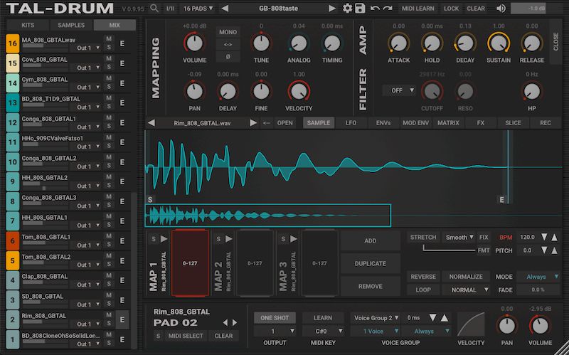 Togu Audio Line TAL-Drum 2.7.3 + macOS + Linux