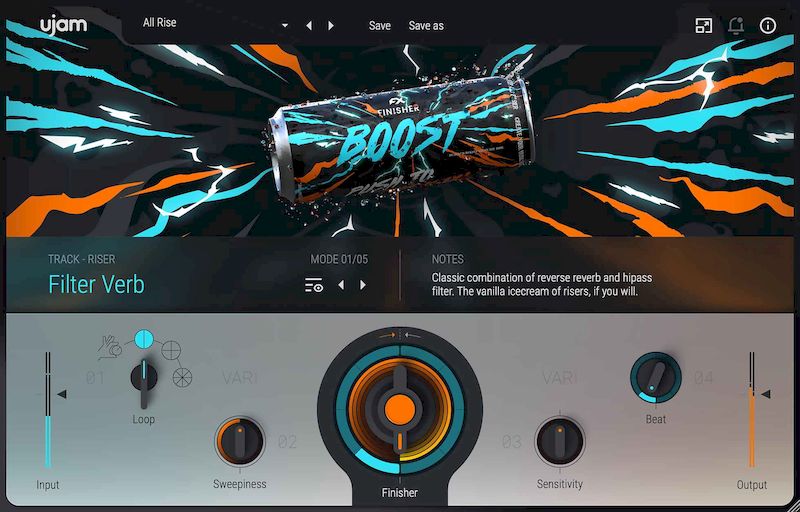 Tecla BOOST del remate UJAM