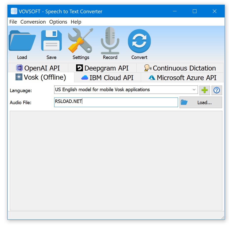 VovSoft Convertidor de voz a texto
