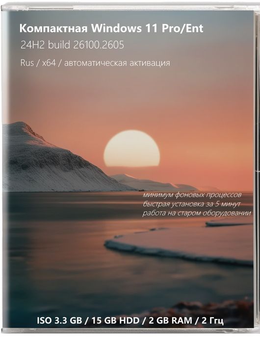 Windows 11 24H2 Enterprise 26100.2605 x64 Rus – iso 3 GB для флешки