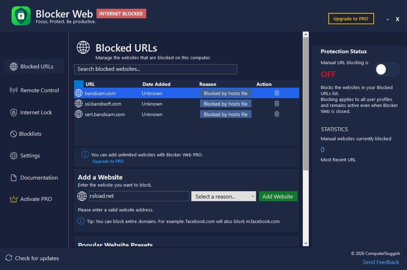 Bloqueador web
