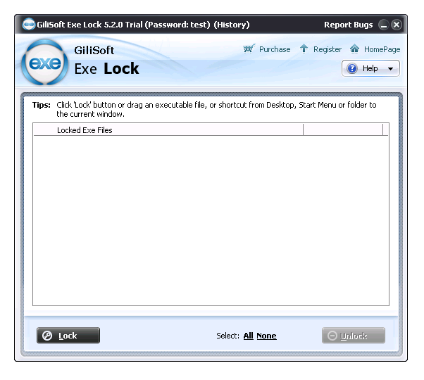Bloqueo de GiliSoft Exe