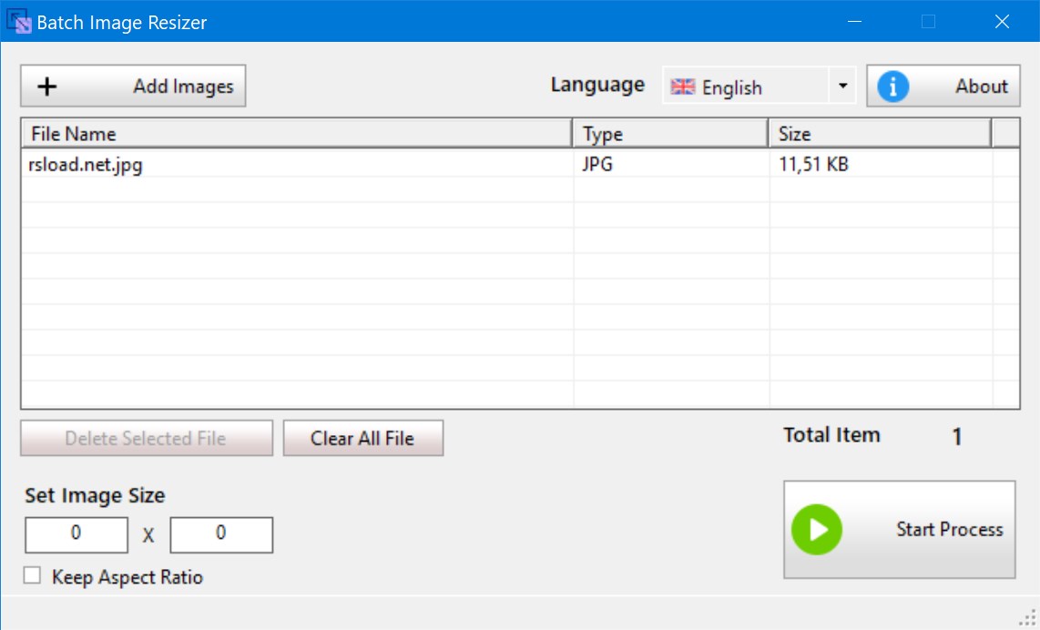 Redimensionador de imágenes por lotes 1.0.04.12.24 Compilación 1307