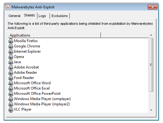 Antiexploit de Malwarebytes