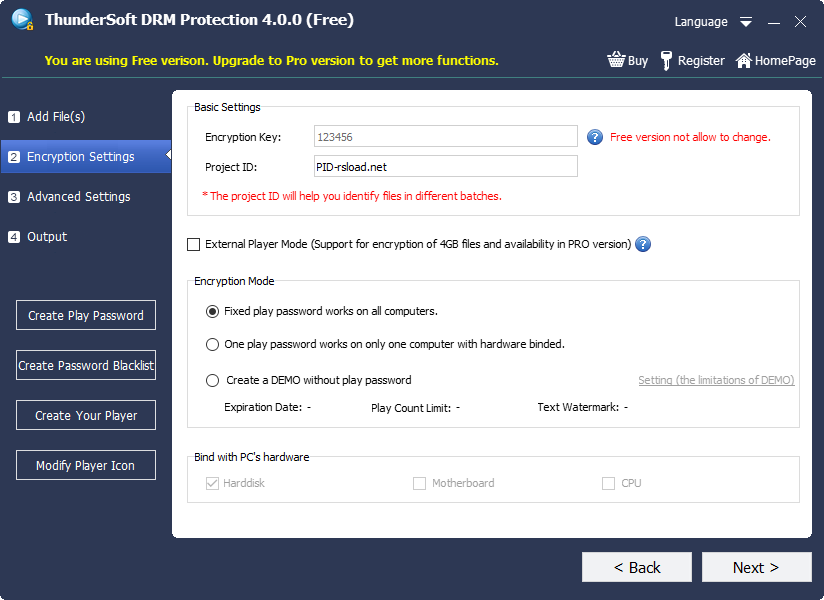 Descarga de protección DRM