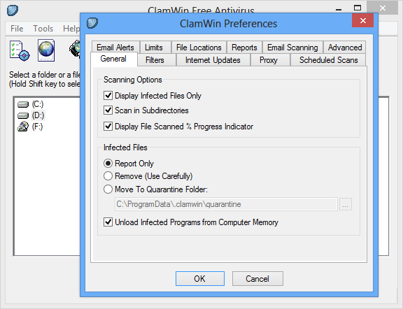 Antivirus gratuito ClamWin