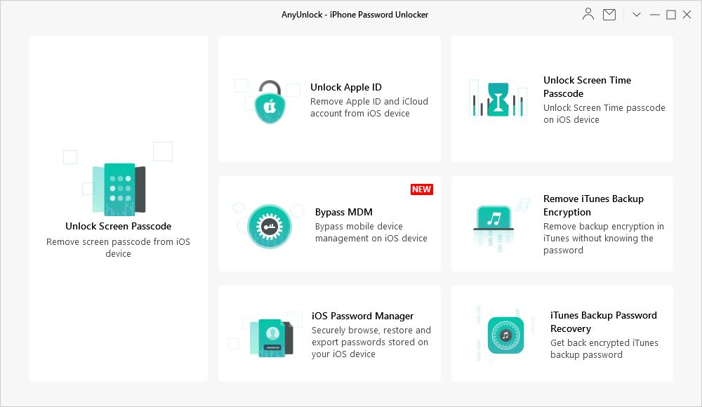     AnyUnlock - Descarga del desbloqueador de contraseñas de iPhone