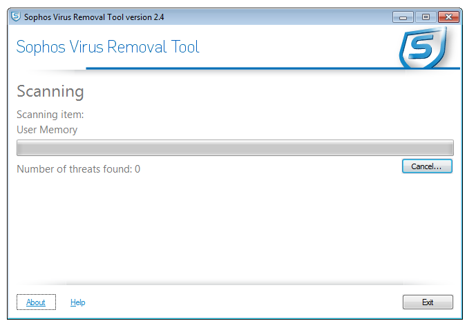 Herramienta de eliminación de virus de Sophos 