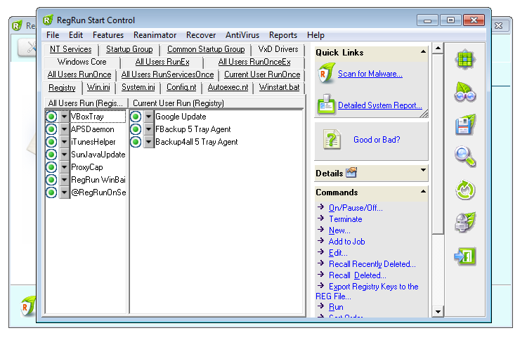Suite de seguridad RegRun