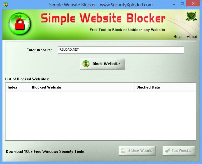 Bloqueador de sitios web sencillo