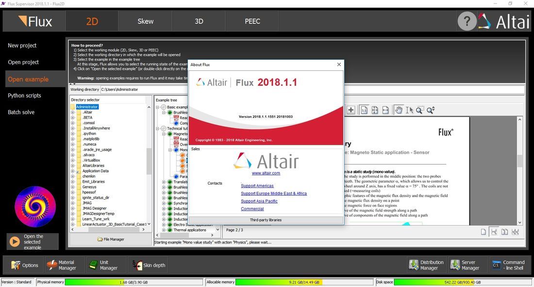    Descarga de flujo de Altair