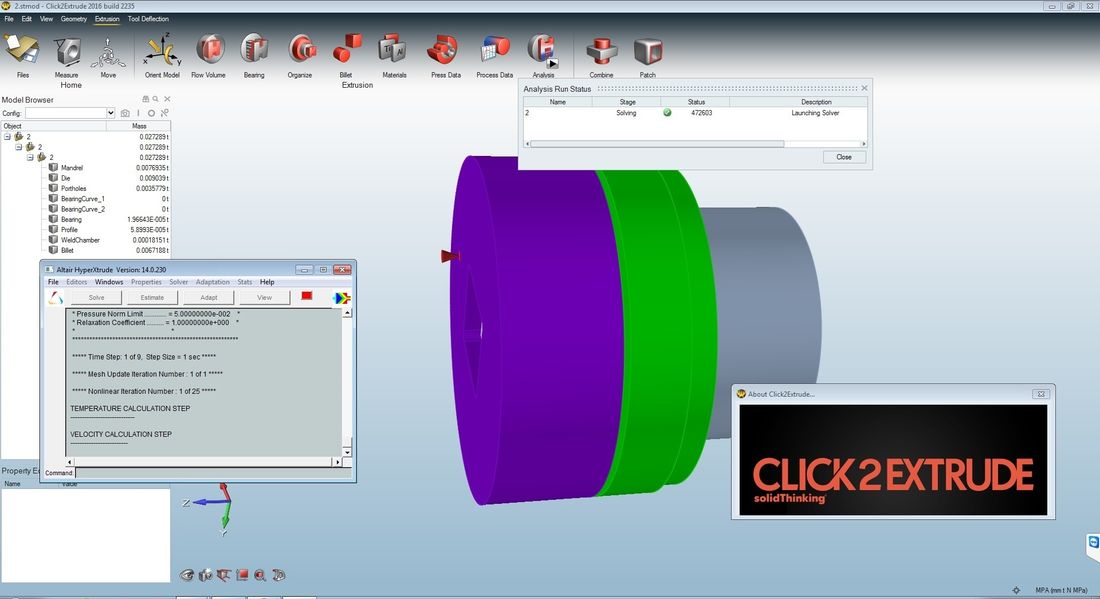     descarga solidThinking Click2Extrude Metal + Polímero