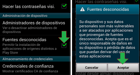 fuentes desconocidas