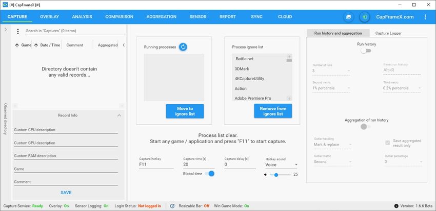 CapFrameX 1.7.4 + Portátil