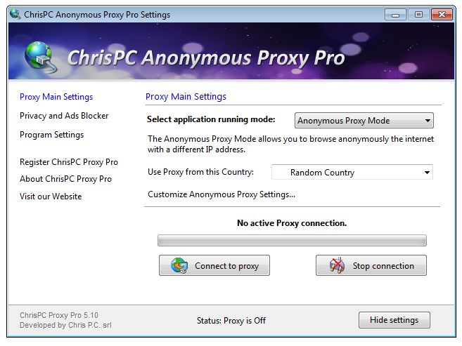 Proxy anónimo de ChrisPC