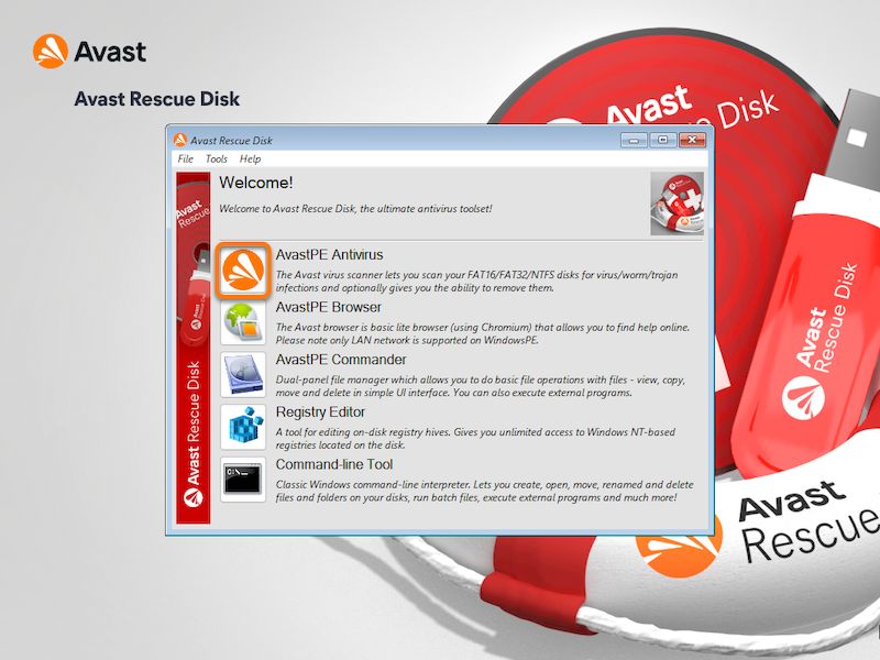 Disco de rescate Avast 24.7.9311