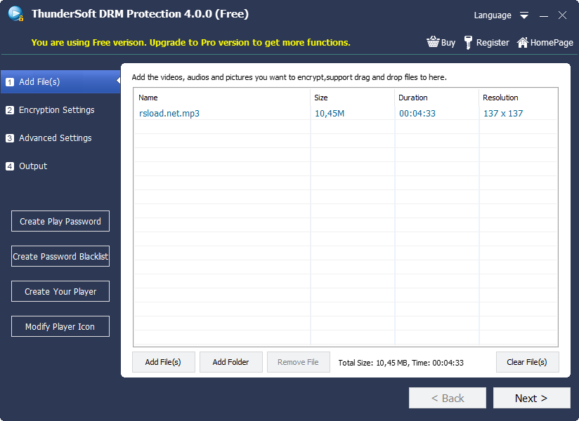 Protección ThunderSoft DRM 5.0