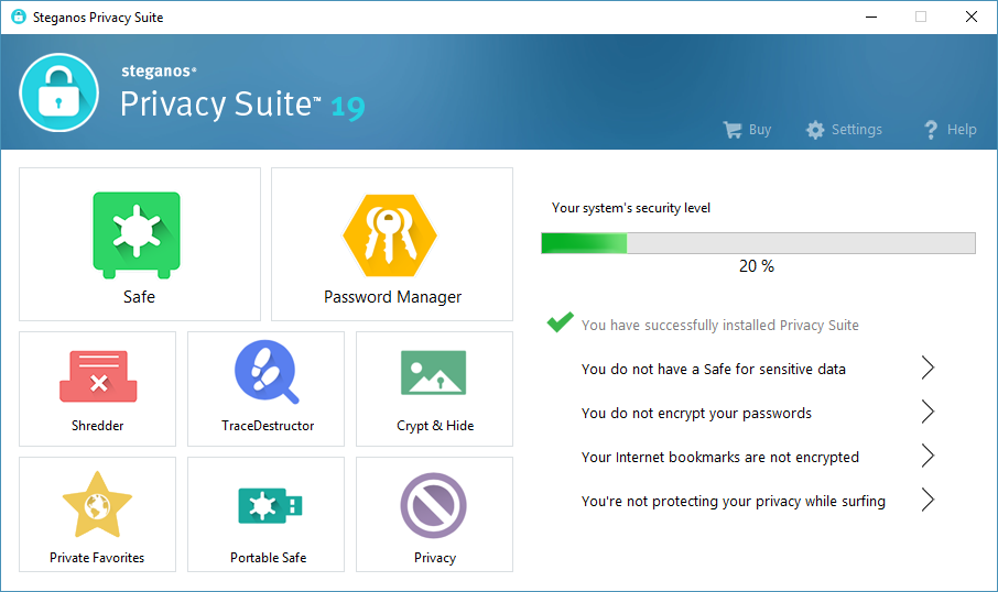 Steganos Privacy Suite 21.1.1 Revisión 12848 + Rus