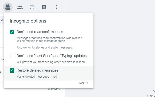 WAIncógnito para Chrome 2.0.9