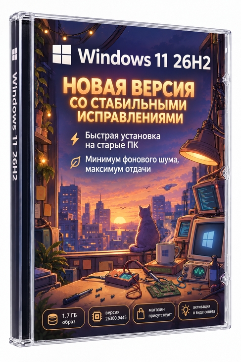 Windows 11 26H2 Pro 26300.9445 Ru (новая версия со стабильными исправлениями)
